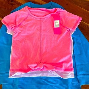 Lilly Pulitzer girls sweater/sweatshirt & 2 shirts. Medium, nwt